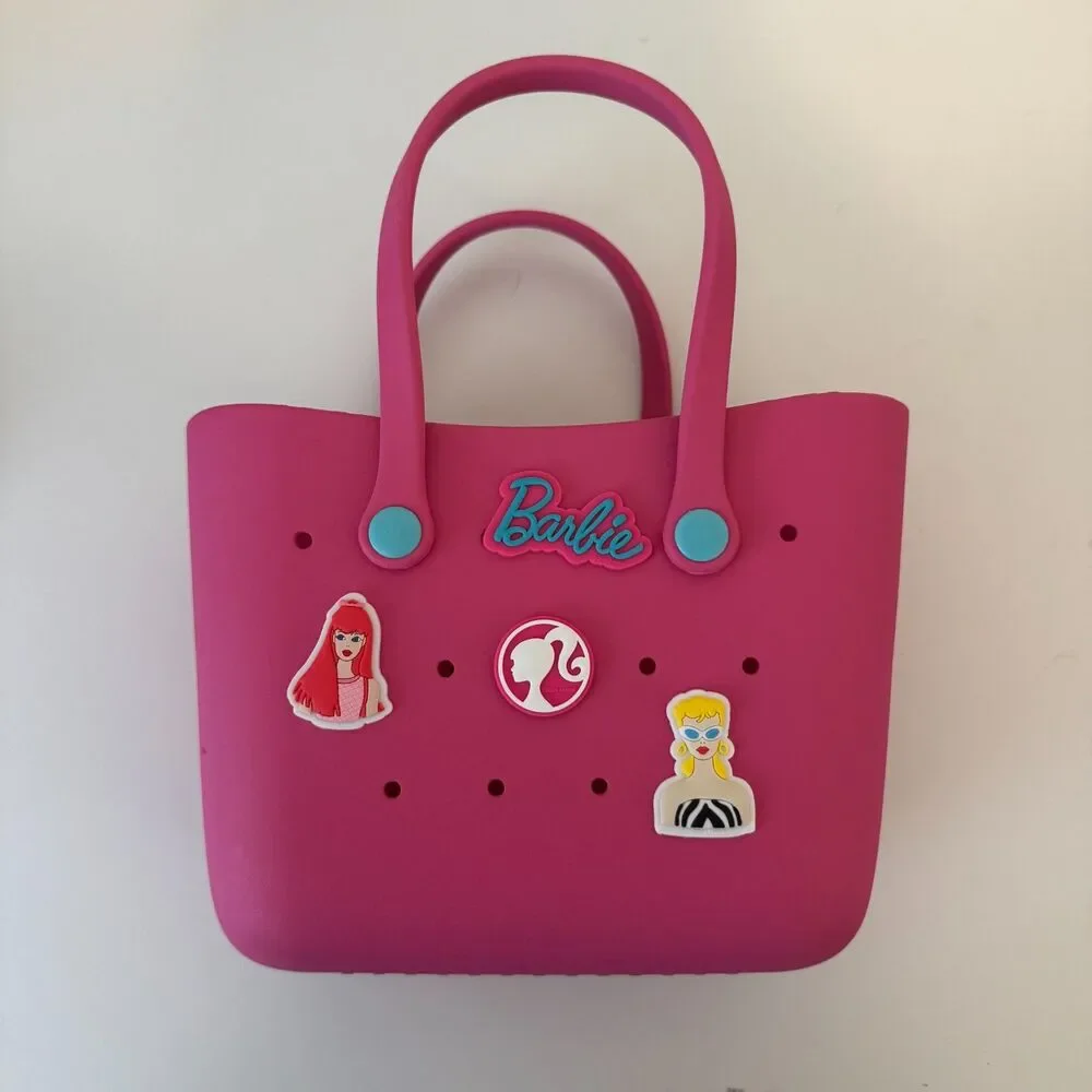 Barbie Tote Bag, Reusable Small Rubber Waterproof Lunch Bag